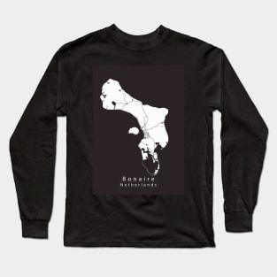 Bonaire Netherlands Island map Long Sleeve T-Shirt